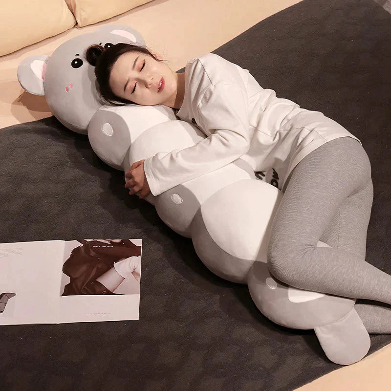 Adorable Long Caterpillar Cat, Koala, and Elephant Plush Toy Collection