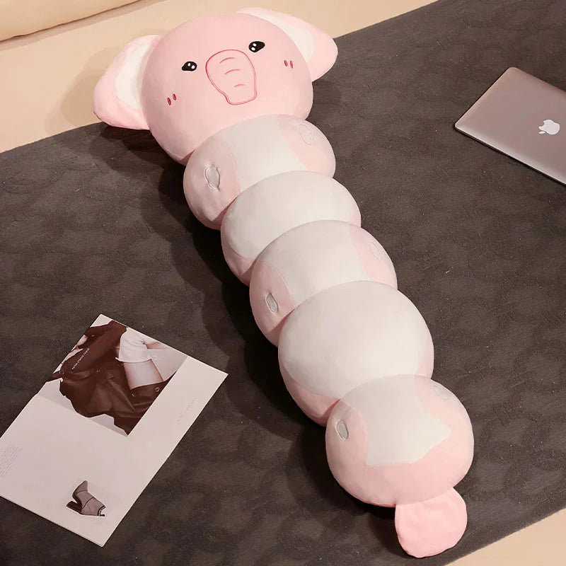 Adorable Long Caterpillar Cat, Koala, and Elephant Plush Toy Collection