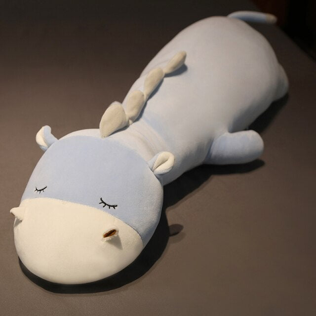 Extra-Soft Long Plush Hippo, Cow, and Sheep Stuffed Animals for Cuddling