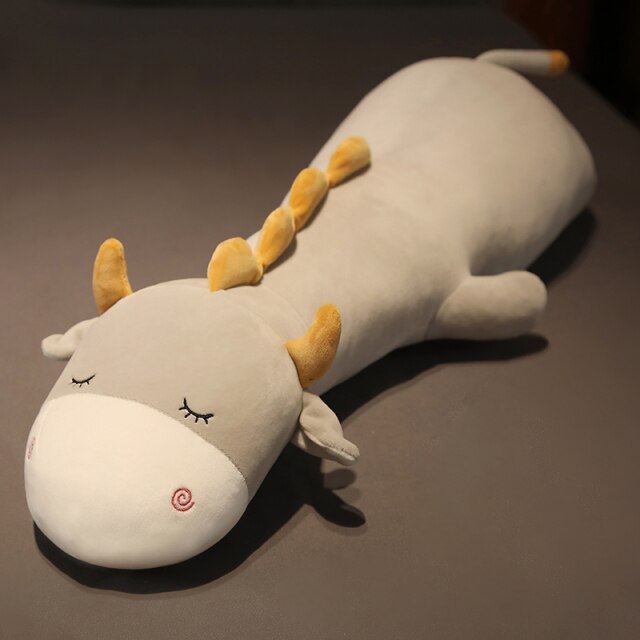Extra-Soft Long Plush Hippo, Cow, and Sheep Stuffed Animals for Cuddling
