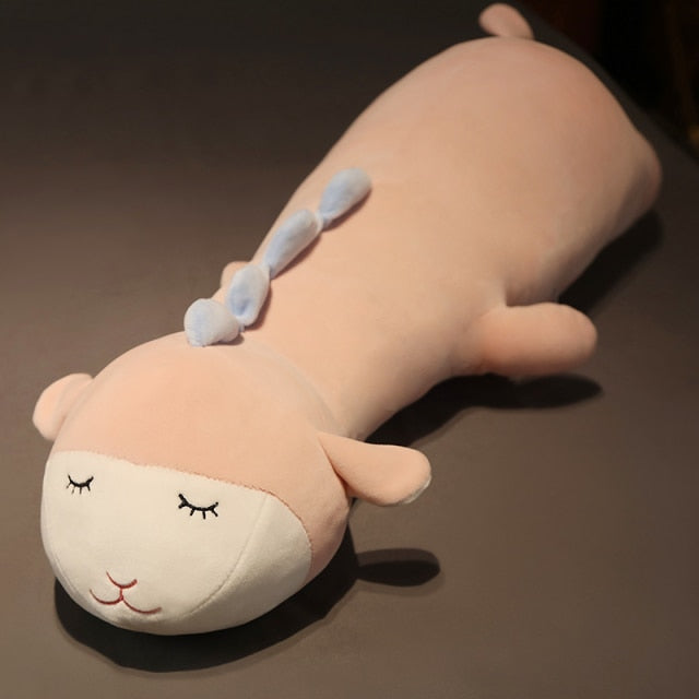 Extra-Soft Long Plush Hippo, Cow, and Sheep Stuffed Animals for Cuddling