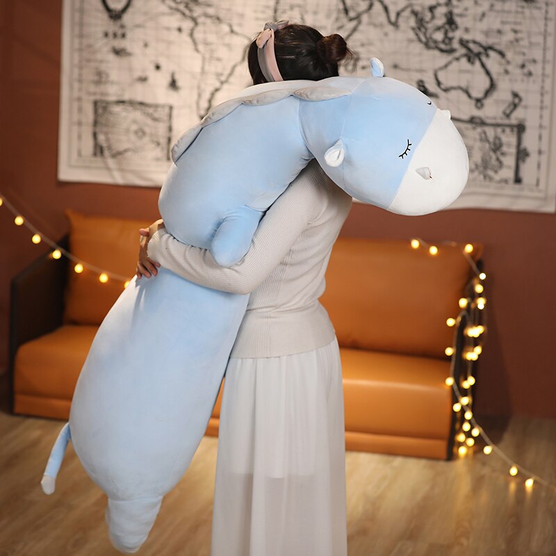 Extra-Soft Long Plush Hippo, Cow, and Sheep Stuffed Animals for Cuddling