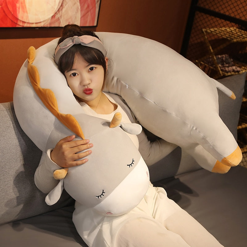 Extra-Soft Long Plush Hippo, Cow, and Sheep Stuffed Animals for Cuddling