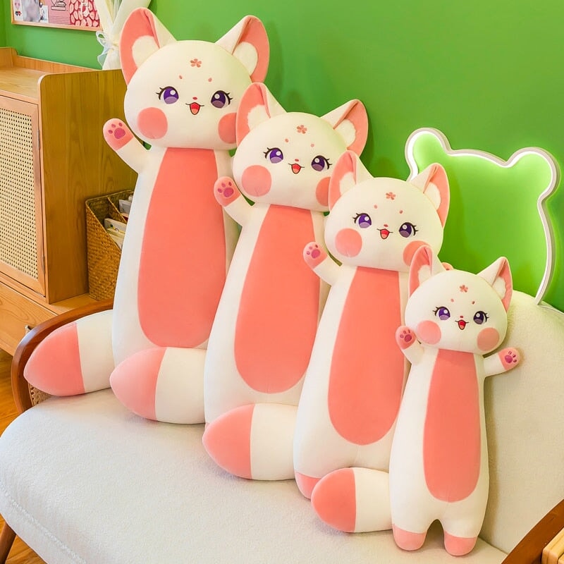 Extra Soft Long-Body Sakura Fox Family Plush Toy
