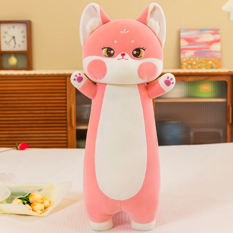 Extra Soft Long-Body Sakura Fox Family Plush Toy