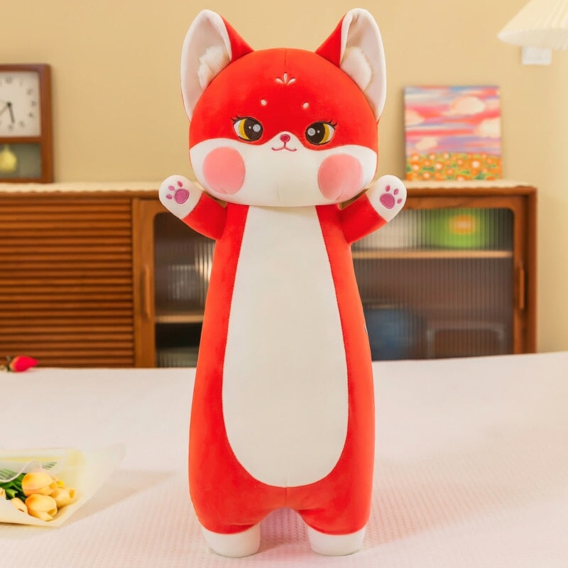 Extra Soft Long-Body Sakura Fox Family Plush Toy