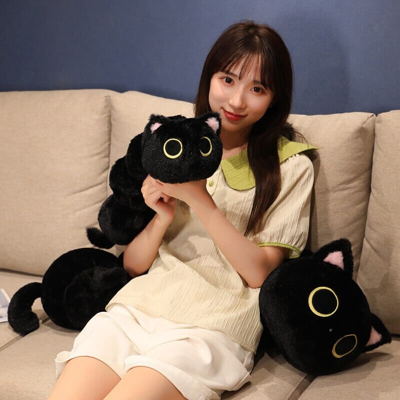 Extra Soft and Cuddly Long Fluffy Cat Caterpillar Plush Toys