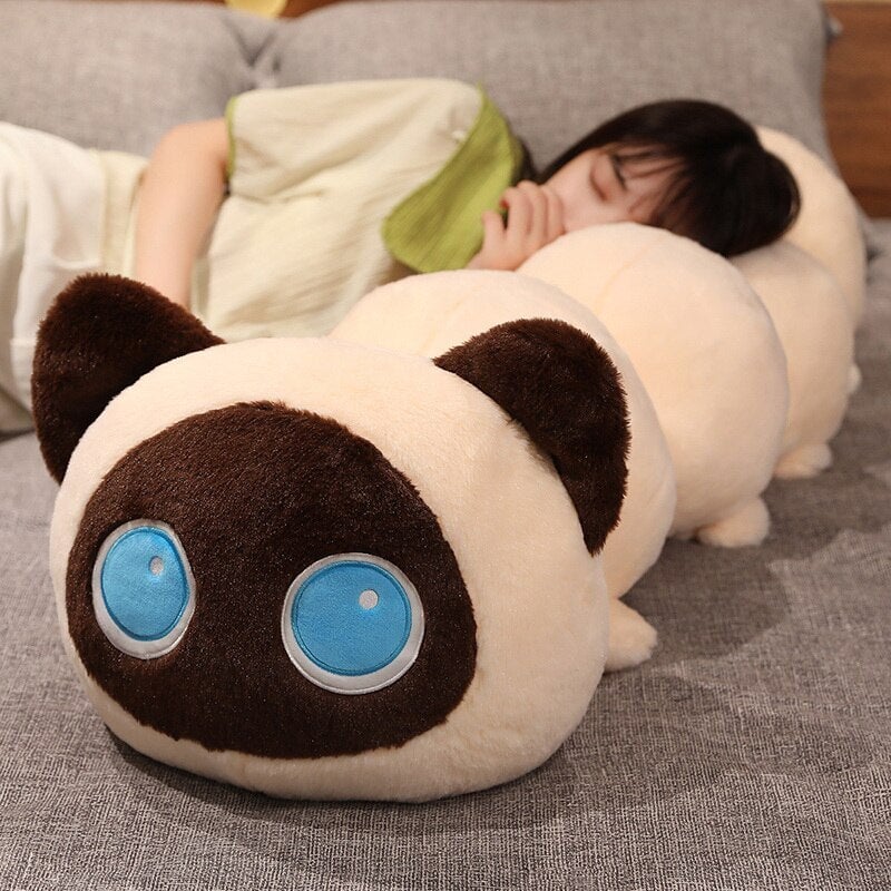 Extra Soft and Cuddly Long Fluffy Cat Caterpillar Plush Toys