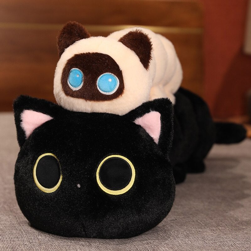 Adorable Long Fluffy Cat Caterpillar Stuffed Toys