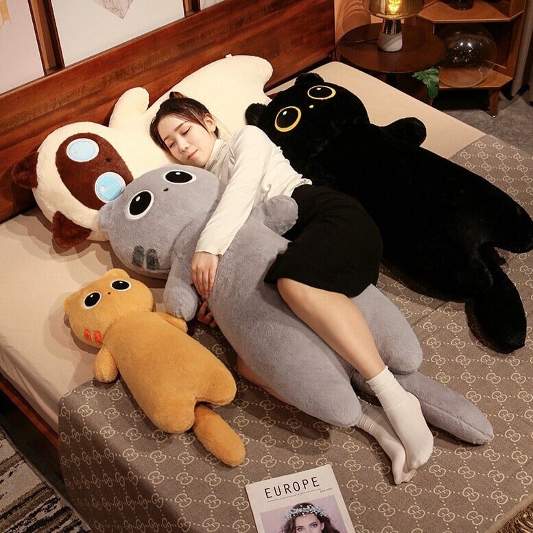 Luxuriously Soft Extra-Large Fluffy Cat Family Plush Toys