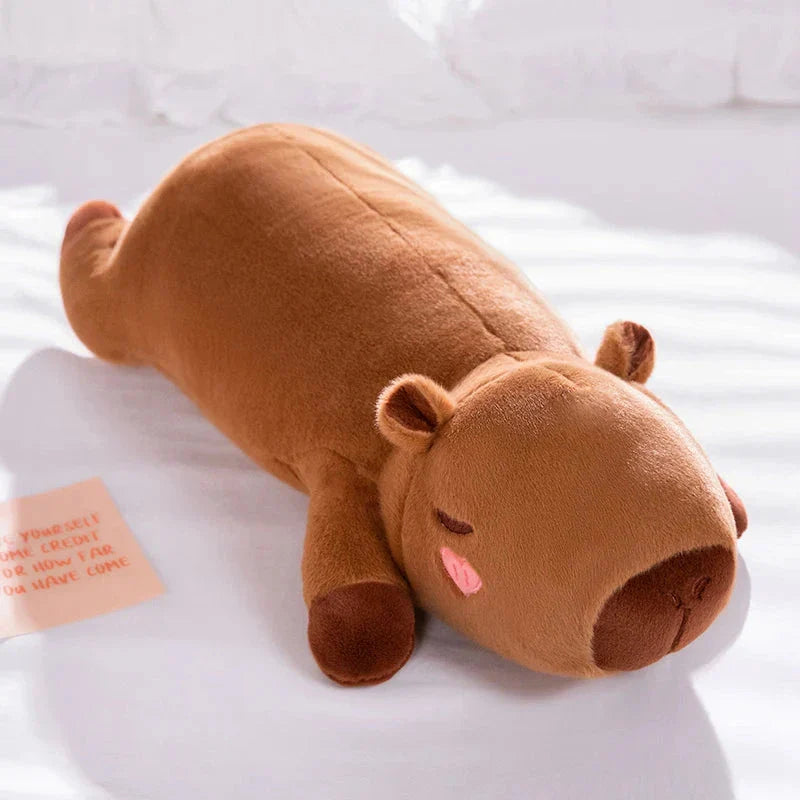 Adorable Long Orange Kawaii Capybara Plushies with Wings