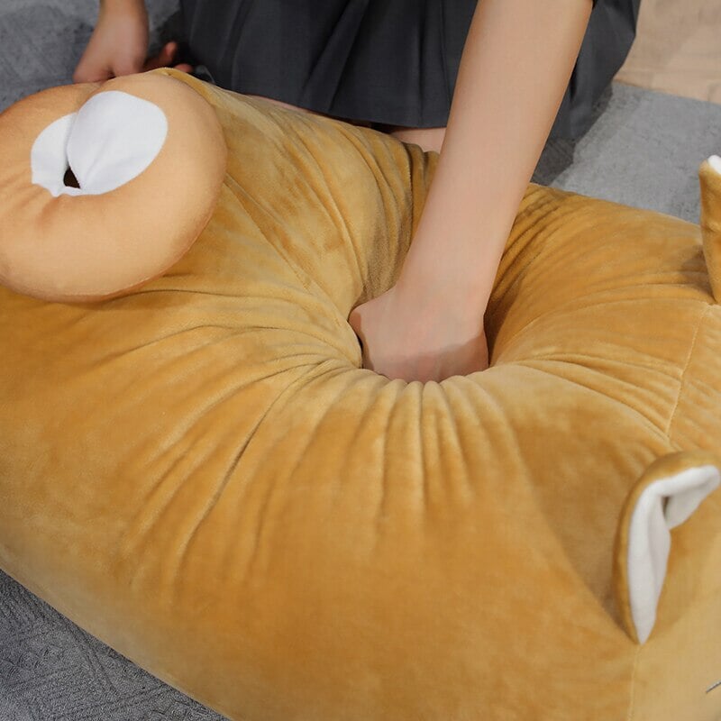 Adorable Long Kawaii Shiba Inu Plush Pillow