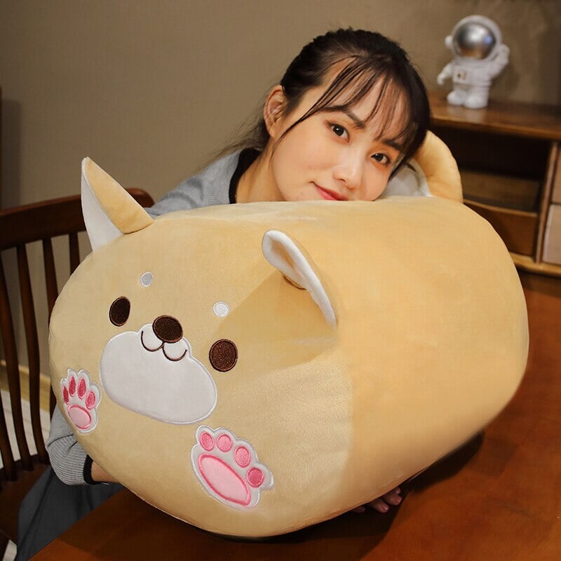 Adorable Long Kawaii Shiba Inu Plush Pillow