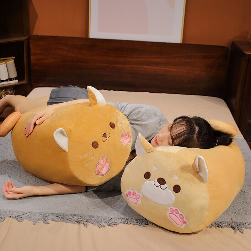 Adorable Long Kawaii Shiba Inu Plush Pillow
