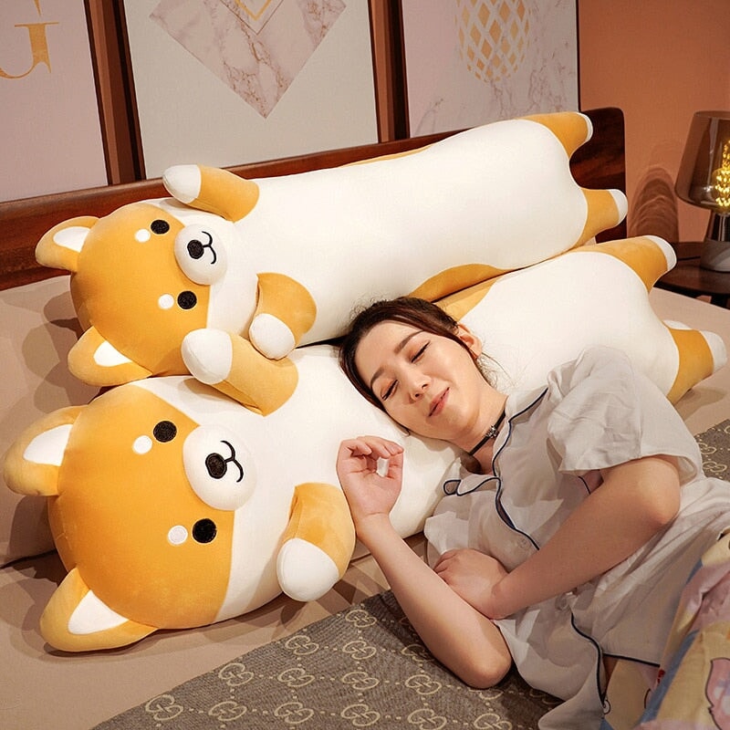 Cozy Long Shiba Inu Cuddle Plushies
