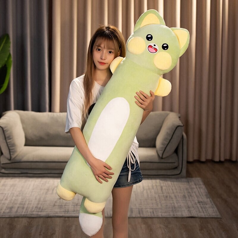 Extra-Soft Long Cat and Raccoon Plush Toys for Ultimate Cuddles