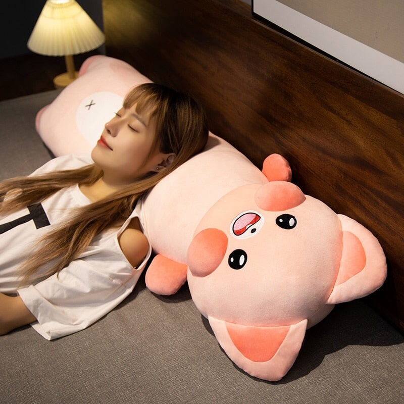 Extra-Soft Long Cat and Raccoon Plush Toys for Ultimate Cuddles