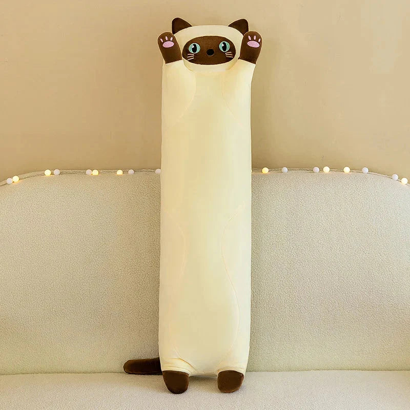 Cozy Collection of Long Plush Siamese, British Shorthair, and Snowshoe Cat Stuffed Animals