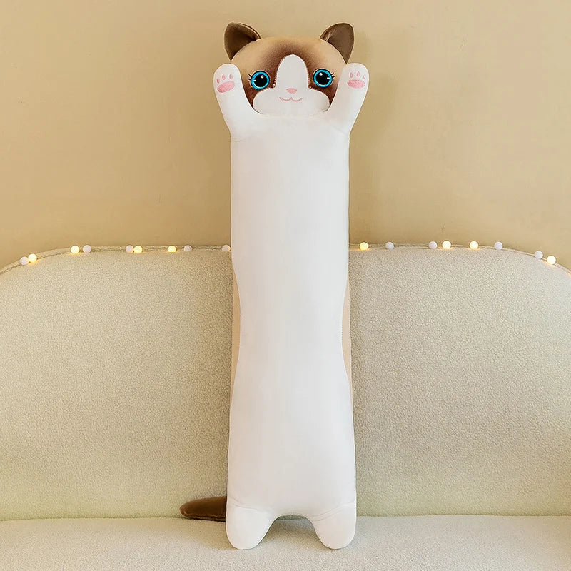Cozy Collection of Long Plush Siamese, British Shorthair, and Snowshoe Cat Stuffed Animals