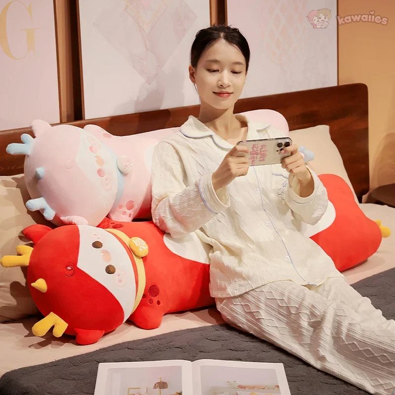 Adorable Long Plush Dragon Cuddle Buddies