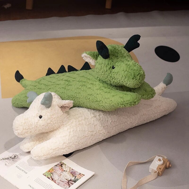 Cozy Green and White Long Dragon Plush Toys