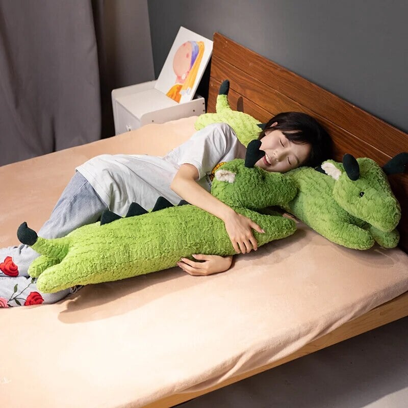 Cozy Green and White Long Dragon Plush Toys