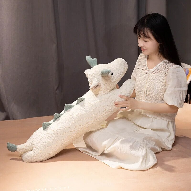 Cozy Green and White Long Dragon Plush Toys