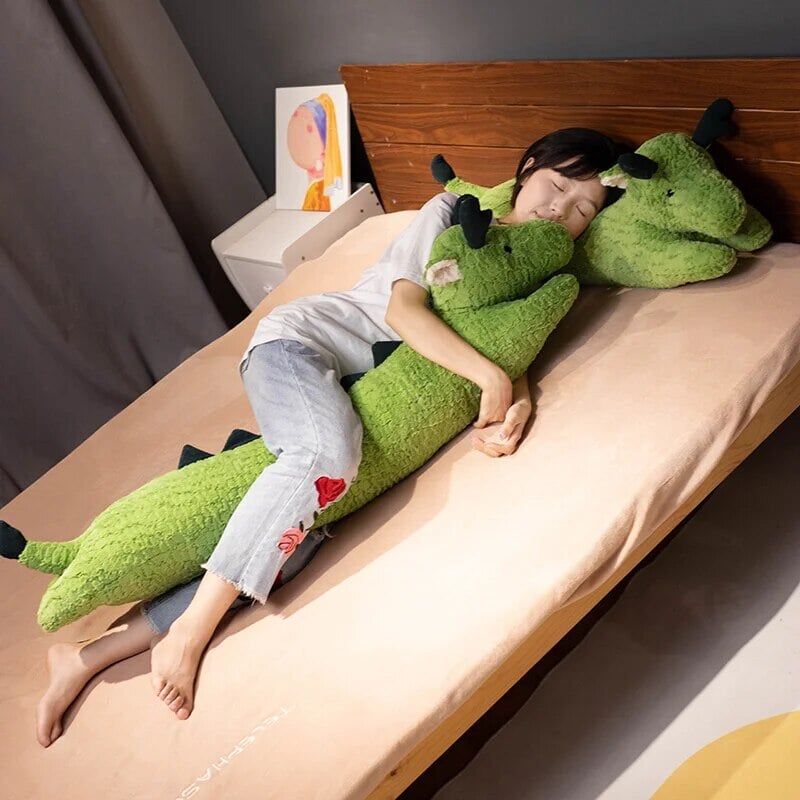 Cozy Green and White Long Dragon Plush Toys