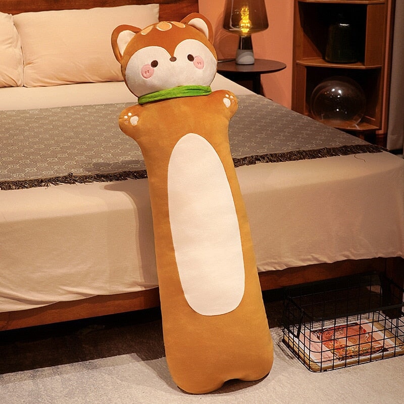 Cuddly Long Plush Friends: Monkey, Dog, Deer, Bunny, and Cat Companions