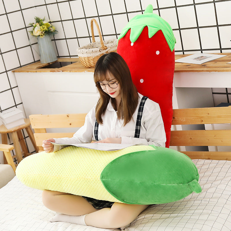 Cozy and Cuddly Long Plush Vegetable and Fruit Collection