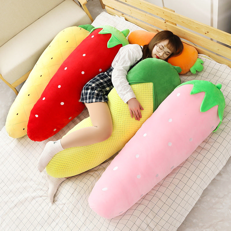 Cozy and Cuddly Long Plush Vegetable and Fruit Collection