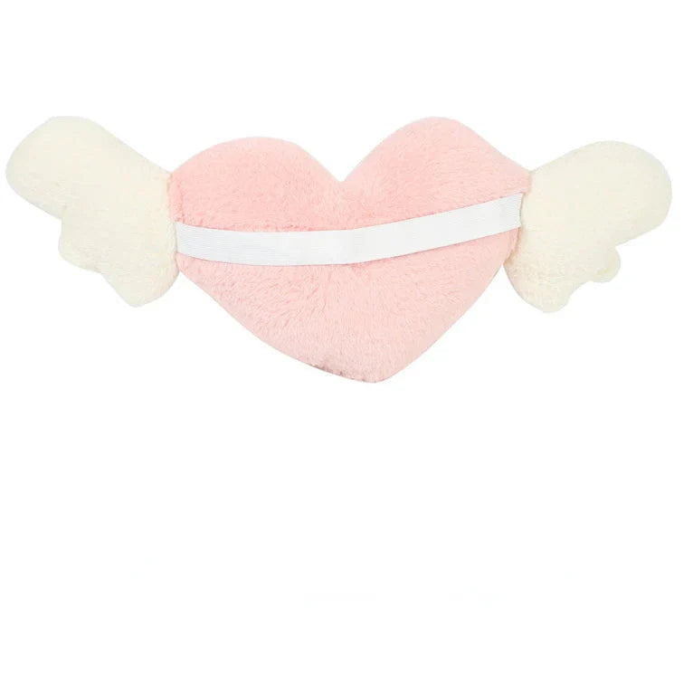 Charming Love Heart Wings Plush Car Headrest Pillow