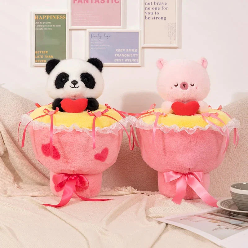 Charming Capybara Plush Flower Arrangement