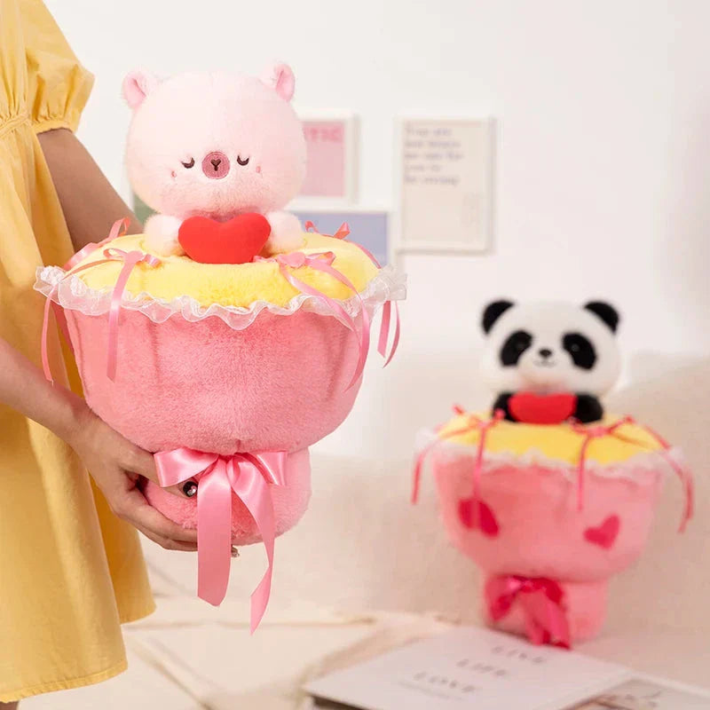 Charming Capybara Plush Flower Arrangement