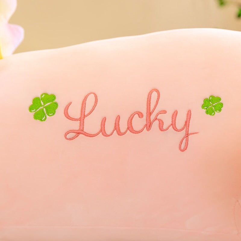 Adorable Long Pink Unicorn Plushie - Lucky Edition