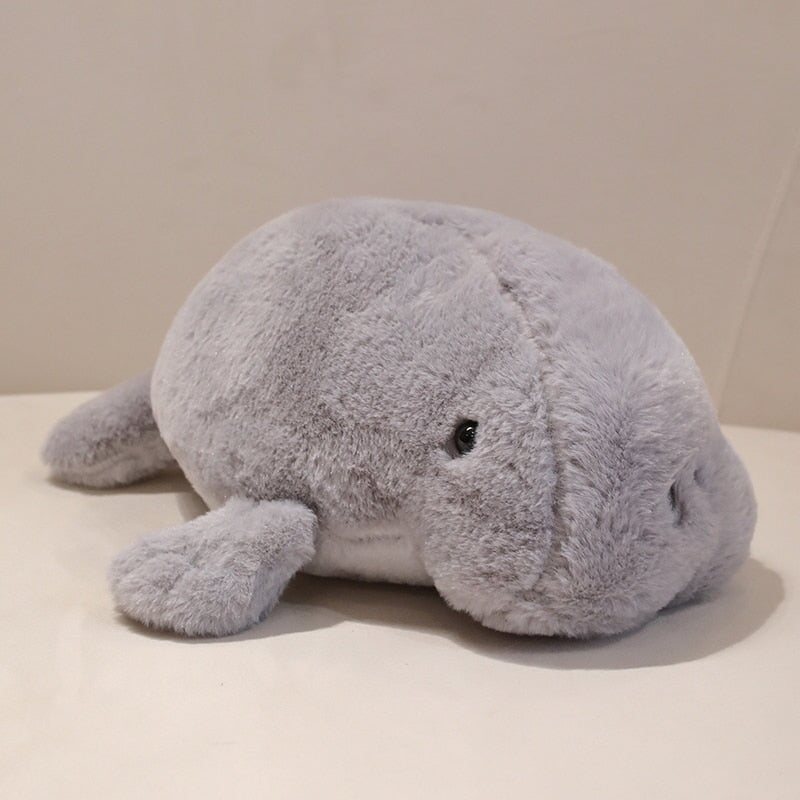 Milo the Adorable Fluffy White Manatee Plush Toy