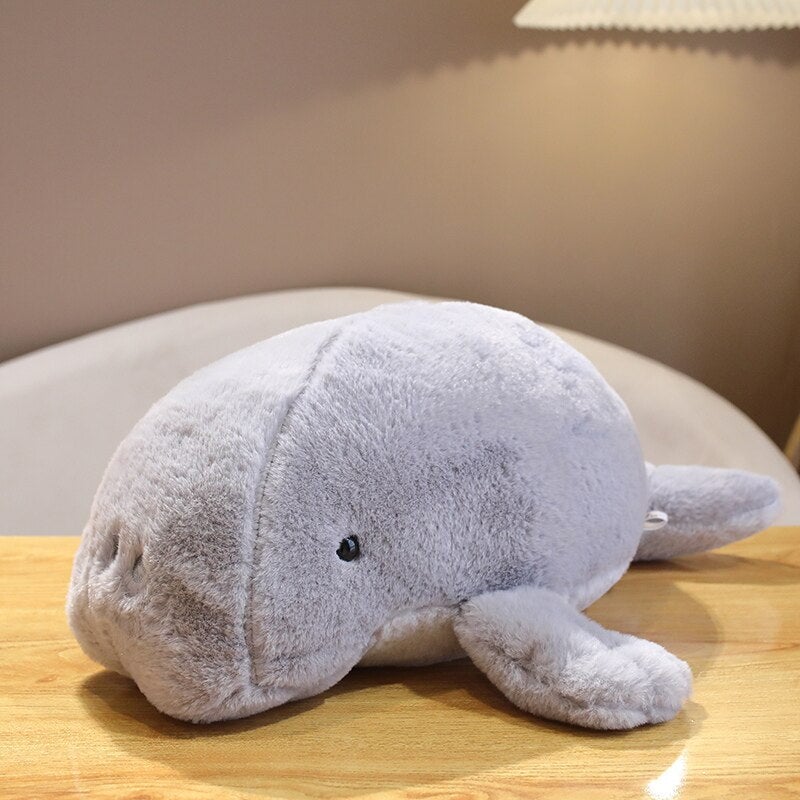 Milo the Adorable Fluffy White Manatee Plush Toy