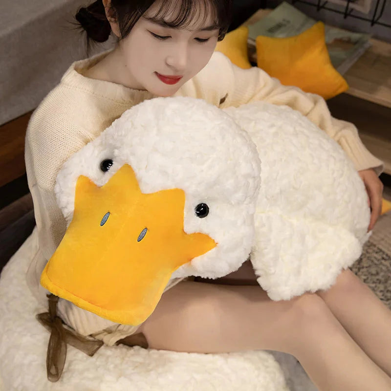 Cuddle Up with Molly, the Adorable Giant Fluffy White Duck Plushie!