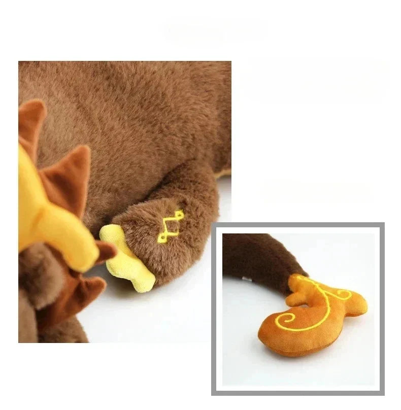 Gorgeous Morax Brown Dragon Plushie from Genshin Impact