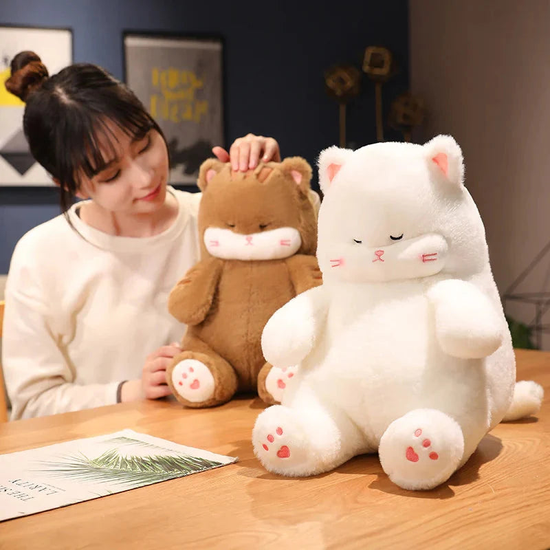 Cozy Napping Noodle Cat Plush Toy