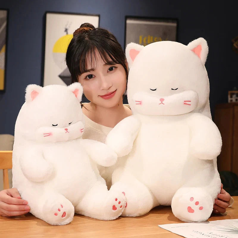 Cozy Napping Noodle Cat Plush Toy