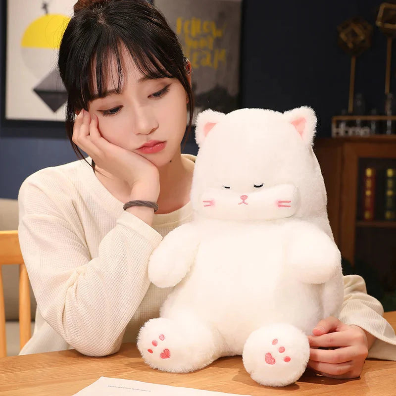 Cozy Napping Noodle Cat Plush Toy
