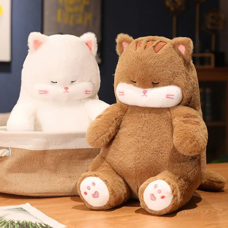 Cozy Napping Noodle Cat Plush Toy