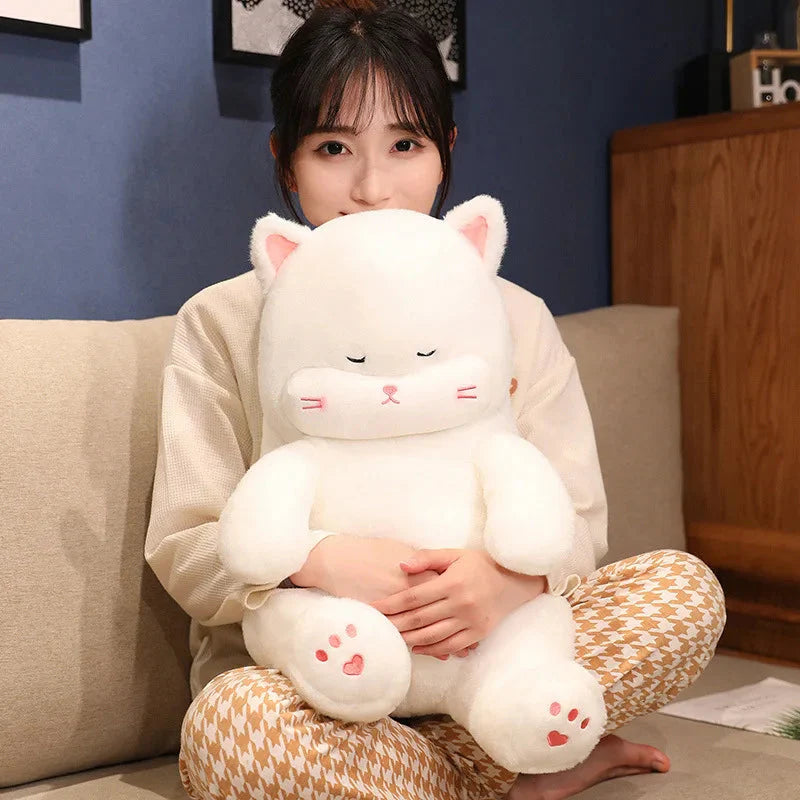 Cozy Napping Noodle Cat Plush Toy