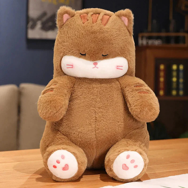 Cozy Napping Noodle Cat Plush Toy