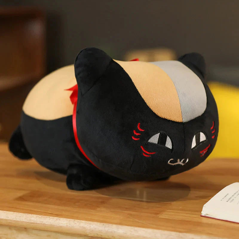 Adorable Natsume Yuujinchou Nyanko Cat Plushie in Elegant White and Black
