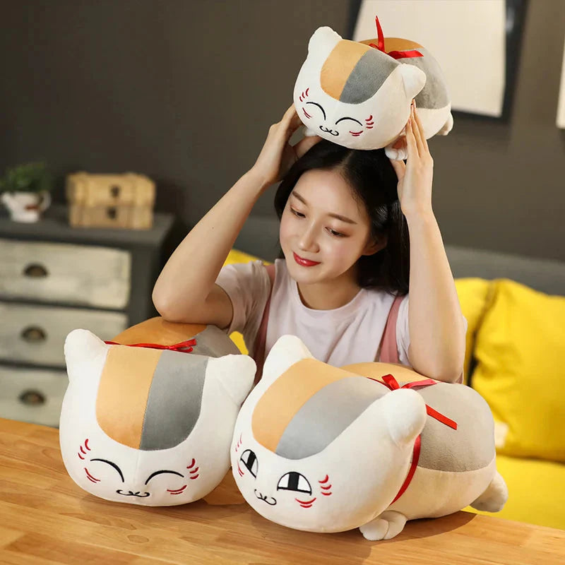 Adorable Natsume Yuujinchou Nyanko Cat Plushie - White and Black Edition!