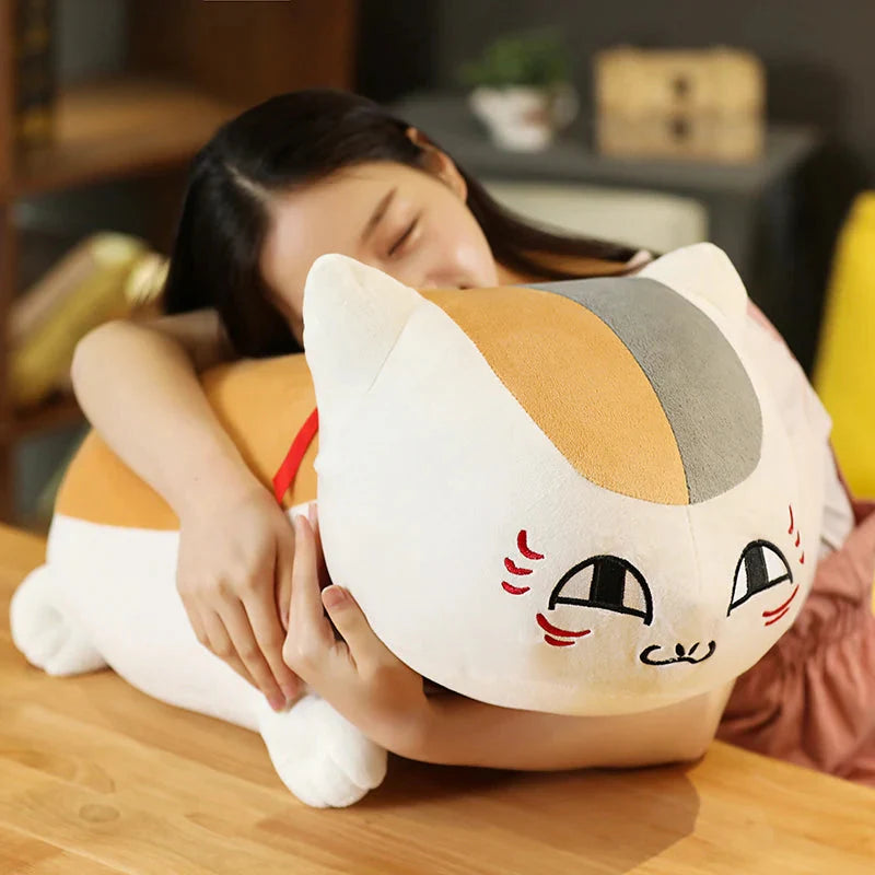 Adorable Natsume Yuujinchou Nyanko Cat Plushie in Elegant White and Black