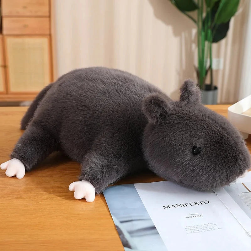 Cuddly Nibbles the Black Rat Plush Toy