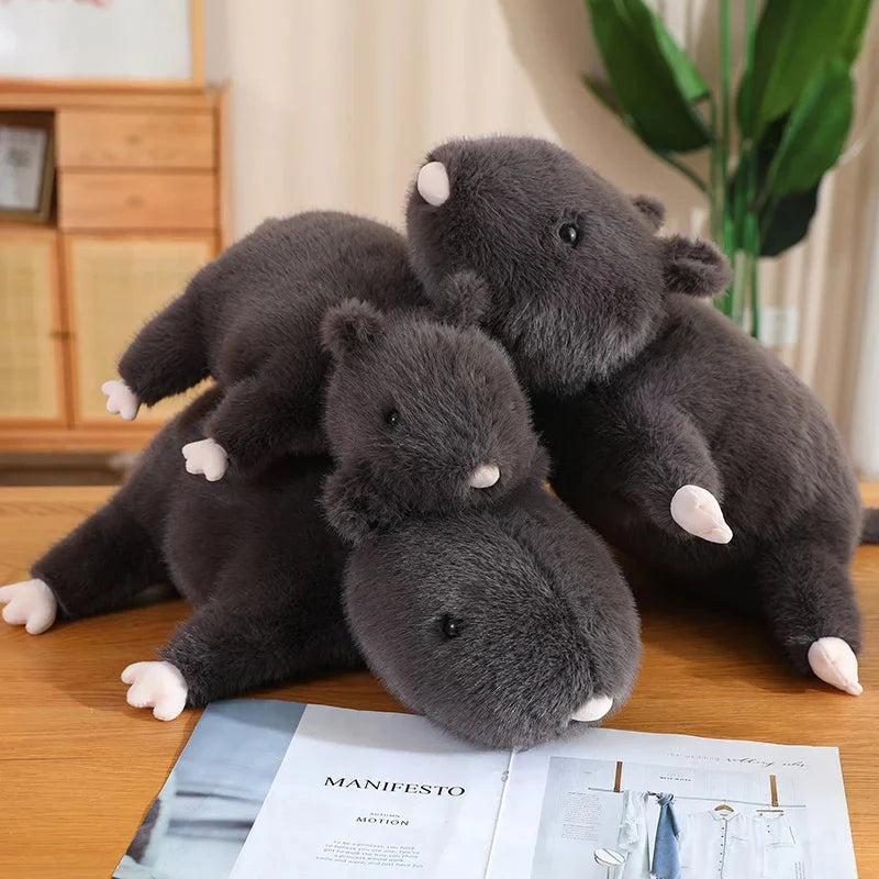 Cuddly Nibbles the Black Rat Plush Toy
